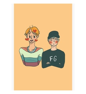 Emoji Serisi - Sope (turuncu Fon) Tablo Ahşap Poster Dekoratif Kod783