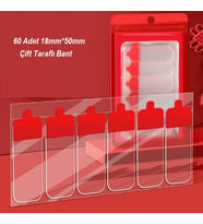 60 Parça Kolay Açılır Güçlü Çift Taraflı Bant 18mm*50mm (5343)