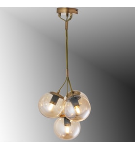 TT607-4-FULLESK TT Aydınlatma Eskitme Kaplama 4 lü Buket Yuvarlak Avize