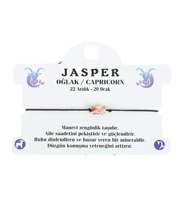 JASPER DOĞAL TAŞ OĞLAK BURÇ İP BİLEKLİK
