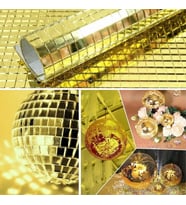Kendinden Yapışkanlı Aynalı Kare Gold duvar etiketi 30x30 Cm