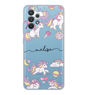 Samsung Minik Unicornlar Tasarımlı Şeffaf Telefon Kılıfı
