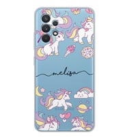 Samsung Minik Unicornlar Tasarımlı Şeffaf Telefon Kılıfı