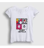 Presmono Kadın Beyaz Poster Tame Impala T-Shirt 385438tt