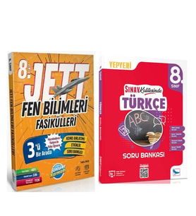 Ünlüler Karması 8. Sınıf Fen Bilimleri JETT Soru Fasikülleri ve Sınav Yayınları Türkçe Soru Bankası Seti 2 Kitap