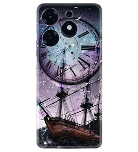 Tecno Spark 10 Pro Kılıf Silikon Desen Özel Seri Time 1749