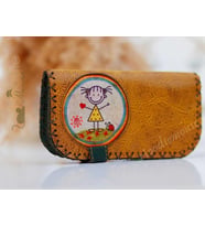 Cin Ayse Figürlü Büyük Cüzdan Etnik Bohem Retro Vintage Style - HARDAL