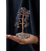 Lapis Lazuli Taşı El Yapımı 6x12cm Doğal Taş Dekoratif Hayat Ağacı