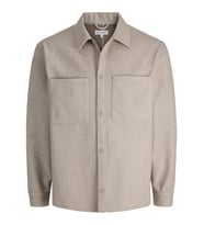 Jack & Jones Erkek Uzun Kollu Gömlek Ceket - Jerry Overshirt (Gri)