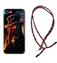 Apple iPhone 5 6 7 8 Plus Se XR Kılıf Boyun Asklı Rasta Silikon Karga 1616