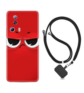 Xiaomi Mi 13 Lite Kılıf Resimli Boyun Askılı İpli Desenli Silikon Series Red 1829