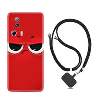 Xiaomi Mi 13 Lite Kılıf Resimli Boyun Askılı İpli Desenli Silikon Series Red 1829