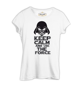 Star Wars - Use the Force Beyaz Kadın Tshirt