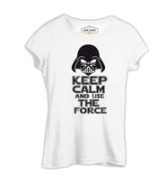 Star Wars - Use the Force Beyaz Kadın Tshirt