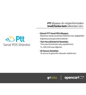 OpenCart - PTT Sanal POS Modülü