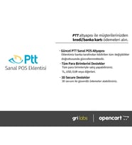 OpenCart - PTT Sanal POS Modülü