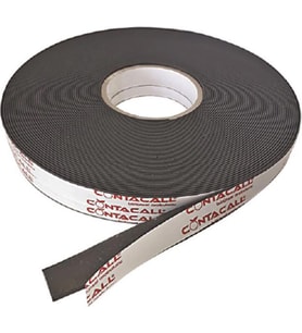 Contacall Yangın İntümesan Kapı Fitili Yangın Duman Contası 2 mm kalınlık 10mm genişlik 25 Metre (Siyah)