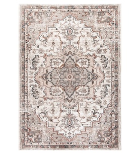 Eliana Home Baskılı, Yıkanabilir Kaymaz Taban Salon Halısı LNA0796 100x150 cm (Bej)