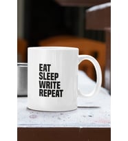 Eat Sleep Write Repeat Baskılı Kupa Bardak