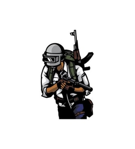 PUBG ADAM STİCKER 7cm ETİKET - STİCKER