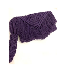 Makrome Clutch Püsküllü Çanta