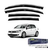 Vw Golf 5-6 Kromlu Cam Rüzgarlığı Niken 2003-2013 arası uyumlu (Beyaz)