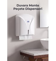 Duvara Monte Z Katlı Havlu Peçete Dispenseri, Plastik Duvar Peçeteliği