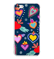 PrintiFy Apple iPhone 5S Uyumlu Retro Color 3 Baskılı Şeffaf Köşe Korumalı Antişok Kılıf