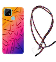 Realme C11 C21 C21Y C25Y C11 2021 Kılıf Boyun Asklı Rasta Silikon Üçgenler 1635