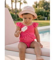 Civil Baby Göğsü Büzgülü 6-18 Ay Mayo - Fusya