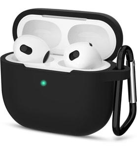 Lexroo AirPods 3. Nesil ile Uyumlu İnce ve Hafif Silikon Kılıf - Siyah (A2564 A2565 A2566)