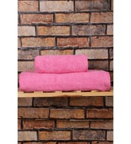 2 Parça %100 Pamuklu Soft Lüx Banyo Havlu Seti Pembe (Çok Renkli)