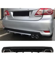 Toyota Corolla E170 Siyah Difüzör Çiftli Kare Egzoz Görünümlü D Tip Difizör 2012-2019