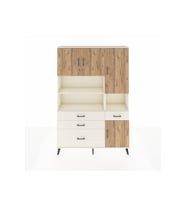 Arges Dolap 9 Raflı 4 Çekmeceli 4 Kapaklı 132x30x195 Aytaşı-Çam/Aytaşı