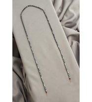 Hematit Doğal Taş Parlak Füme Küp Kesim 1x1mm Dizi [AA]