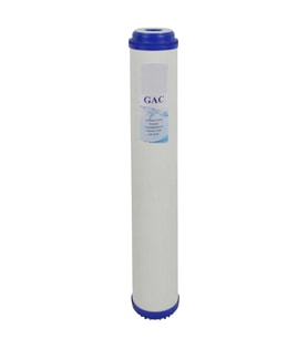 20'' Gac Coconut Bazlı Granül Aktif Karbon Su Arıtma Filtresi (20'' Housing Uyumlu 2. Aşama Filtre) (Beyaz)
