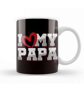 Love My Papa Father Dad Daddy Stepdad Son Daughter Husband Kupa Bardak Porselen