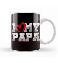 Love My Papa Father Dad Daddy Stepdad Son Daughter Husband Kupa Bardak Porselen