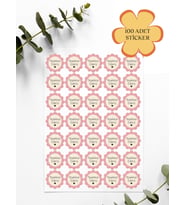 100 Adet Teşekkür Ederiz Stickers Paketleme Kargo Çıkartma PYT0KSTK147