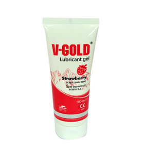 V-Gold Çilekli Su Bazlı Kayganlaştırıcı Jel 100 ML Strawberry