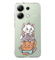 Xiaomi Redmi Note 13 Sevimli Kediler Desenli Şeffaf Telefon Kılıfı