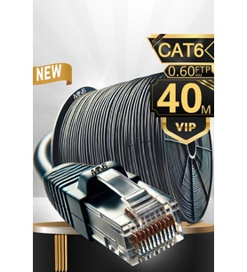 MN6 M108XF 40 Metre Internet Kablosu/ftp0.60mm-cat6 Iki Kat Korumalı/iç Dış Mekan/40m Ethernet Kablosu