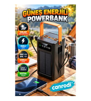 Solar Şarj Destekli Powerbank – Dijital Ekranlı, Hızlı Şarj ve Çoklu Çıkışlı Taşınabilir Güç Kaynağı