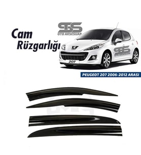 Cam Rüzgarlığı Peugeot 207 2006-2012 Arası Mügen Tip Piano Black