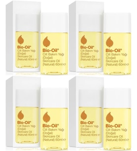 Bio-Oil %100 Natural Çatlak Karşıtı & Leke Karşıtı Nemlendirici Doğal Cilt Bakım Yağı 60ML (4Lü Set)
