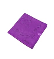 Mısırlı Eşarpları Taşlı Pamuklu Yazma Eşarp - 100x100 cm (Mor)