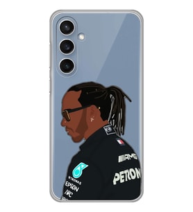 Samsung Galaxy S23 FE Uyumlu Lewis Hamilton Desenli Şeffaf Telefon Kılıfı