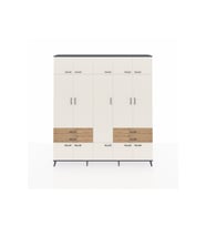 Arges Dolap 11 Raflı 4 Çekmeceli 2 Askılı 220x30x243 Antrasit-Aytaşı/Çam