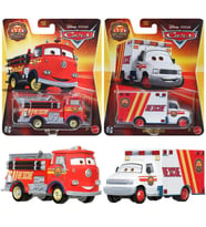 Disney Pixar Cars - 2 Model Race & Rescue Set - Morgan Martins & Red Fire Truck