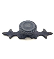 Antika Tarz Dekoratif Pirinç Çizgili Düğme - 25x80 Mm, Oksit